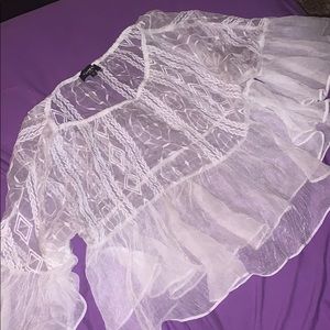 Baby doll white see through shirt :)